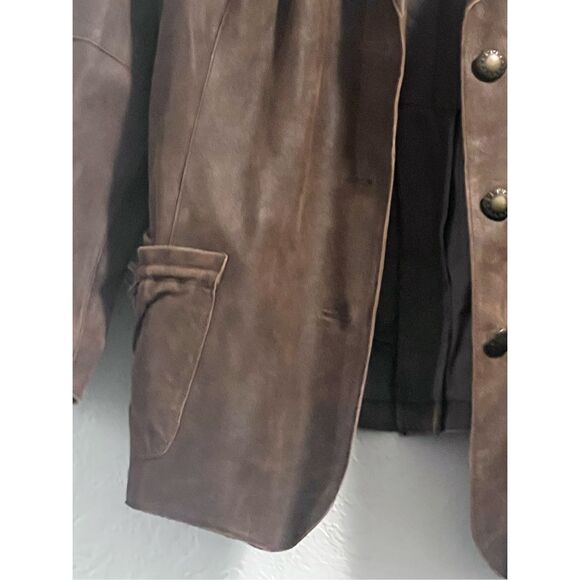 J Jill jjill soft suede leather boho long jacket coat 2x - Picture 2 of 6